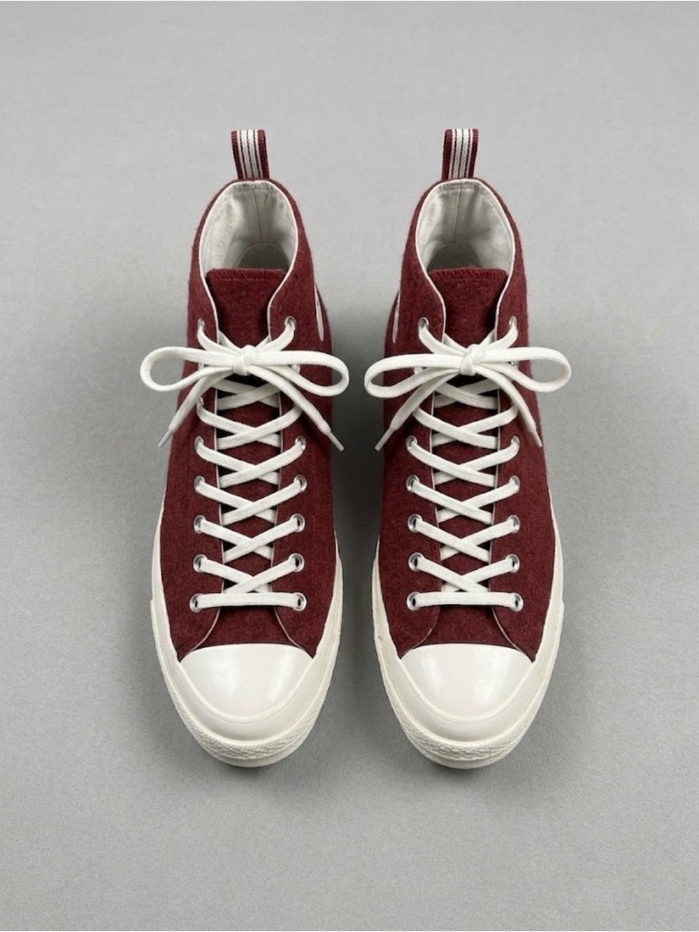 Awesome Converse Red and White fabric Chuck Taylor High-Tops (size 11)